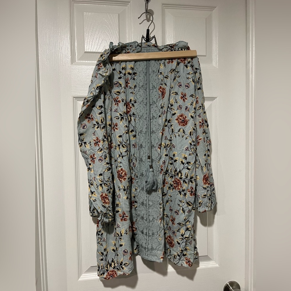 Xhilaration Blue Floral Formal Mini Dress